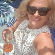 Load image into Gallery viewer, Wine & Champagne Bling Coaster 6 Pack Assorted Colours.