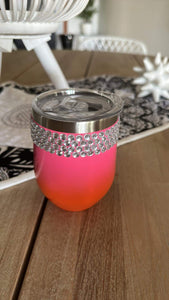 Glitz Bling Red Rainbow Double Wall Insulated Cup 12oz Hot / Cold Drinks