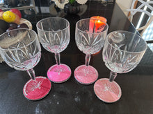 Load image into Gallery viewer, Glitz Pink Collection set of 4 Wine Coasters
