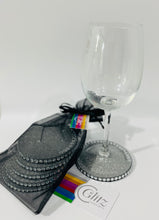 Load image into Gallery viewer, Wine &amp; Champagne Bling Single Coaster non-slip
