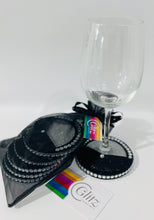 Load image into Gallery viewer, Wine &amp; Champagne Bling Single Coaster non-slip
