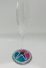 Load image into Gallery viewer, Wine Bling Wetsuit Coaster Rainbow non-slip
