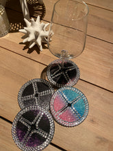 Load image into Gallery viewer, Wine Bling Wetsuit Coaster Rainbow non-slip
