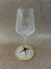 Load image into Gallery viewer, Wine &amp; Stubbie Holder pack Aquaflex Fabric Gold &amp; White Damask
